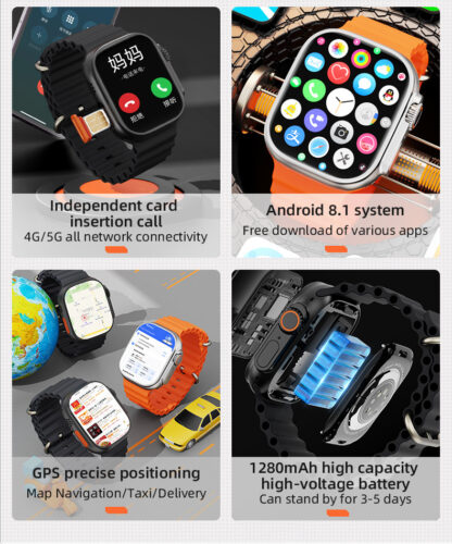 Smartwatch Android 4g Cds9 Ultra 32gb Cámara Giratoria Wifi - Imagen 4