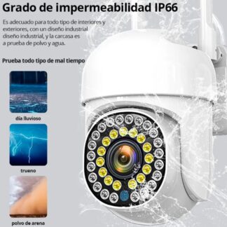 Cámara De Seguridad Exterior Wifi Hd 360° Visión Alarma